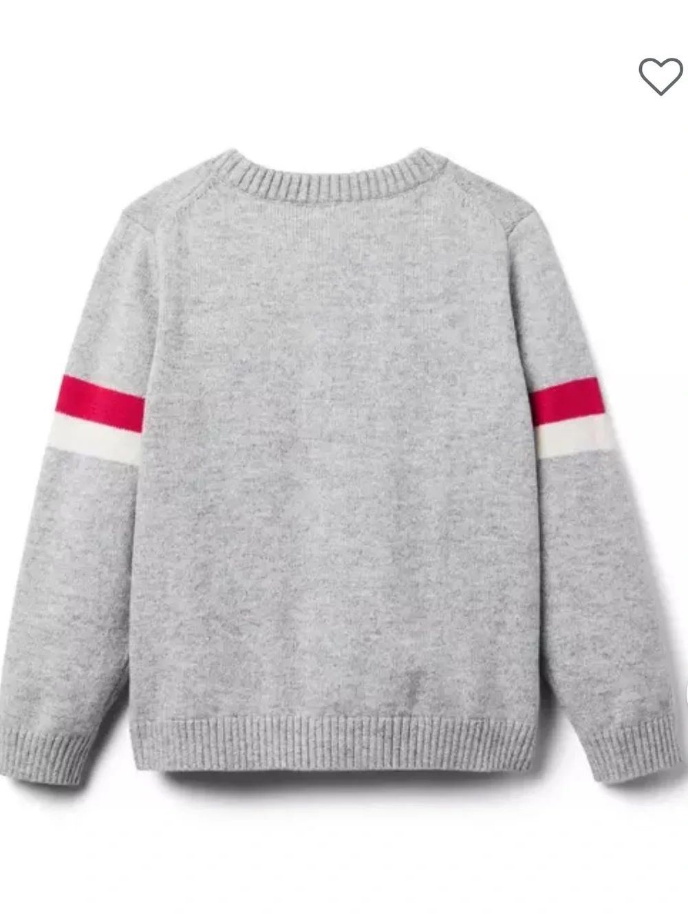 Janie and Jack Kids Grey Dinosaur Heart Sweater